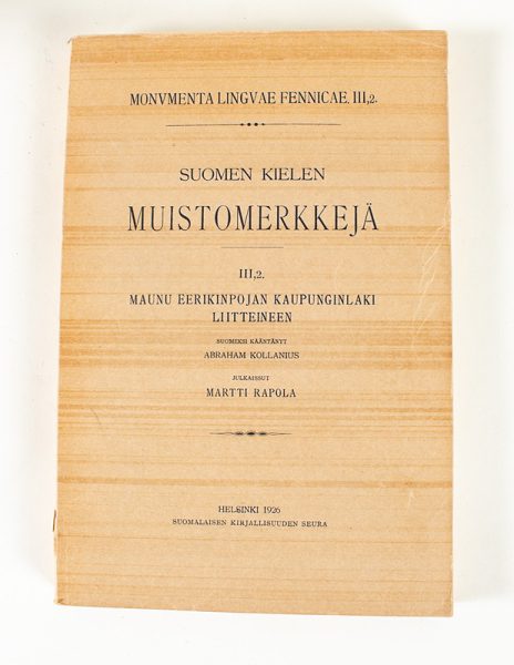 Suomen kielen muistomerkkejä - Martti Rapola - Kuva 1