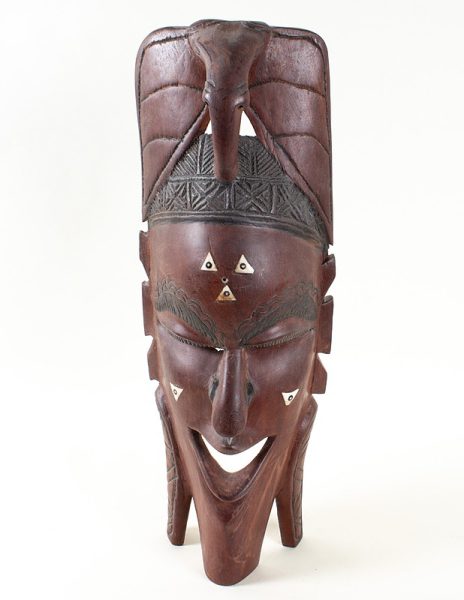 Afrikkalainen puinen kasvopatsas / naamio - Kuva 1