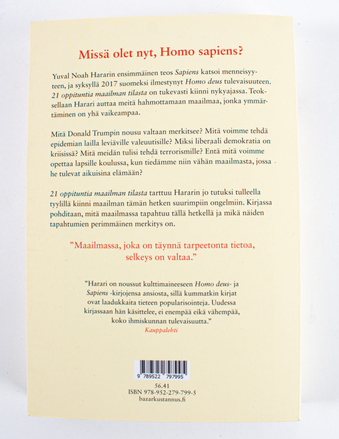 21 oppituntia maailman tilasta - Yuval Noah Harari - Image 2