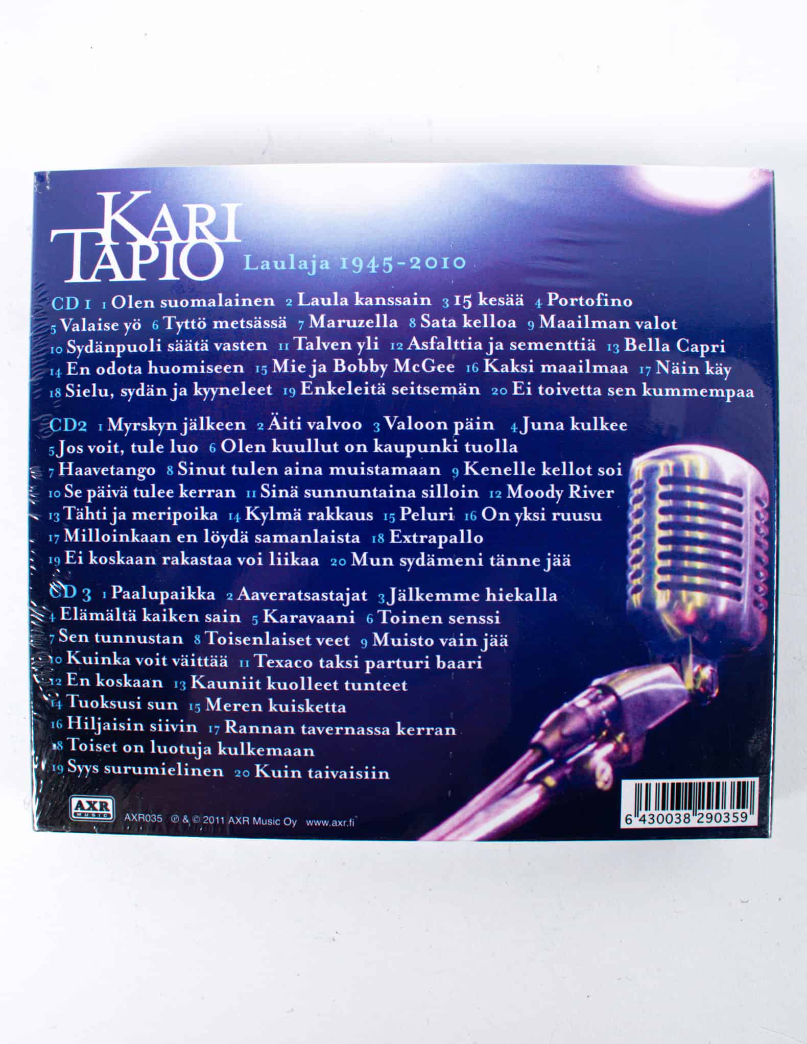 Kari Tapio: Laulaja 1945 - 2010 CD - Turun Ekotori