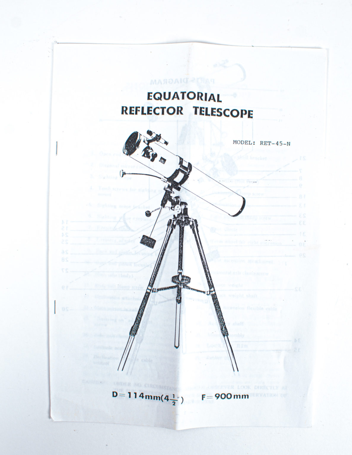 Instru-Scope astronomical reflector D= 114mm F=900mm kaukoputki - Image 8