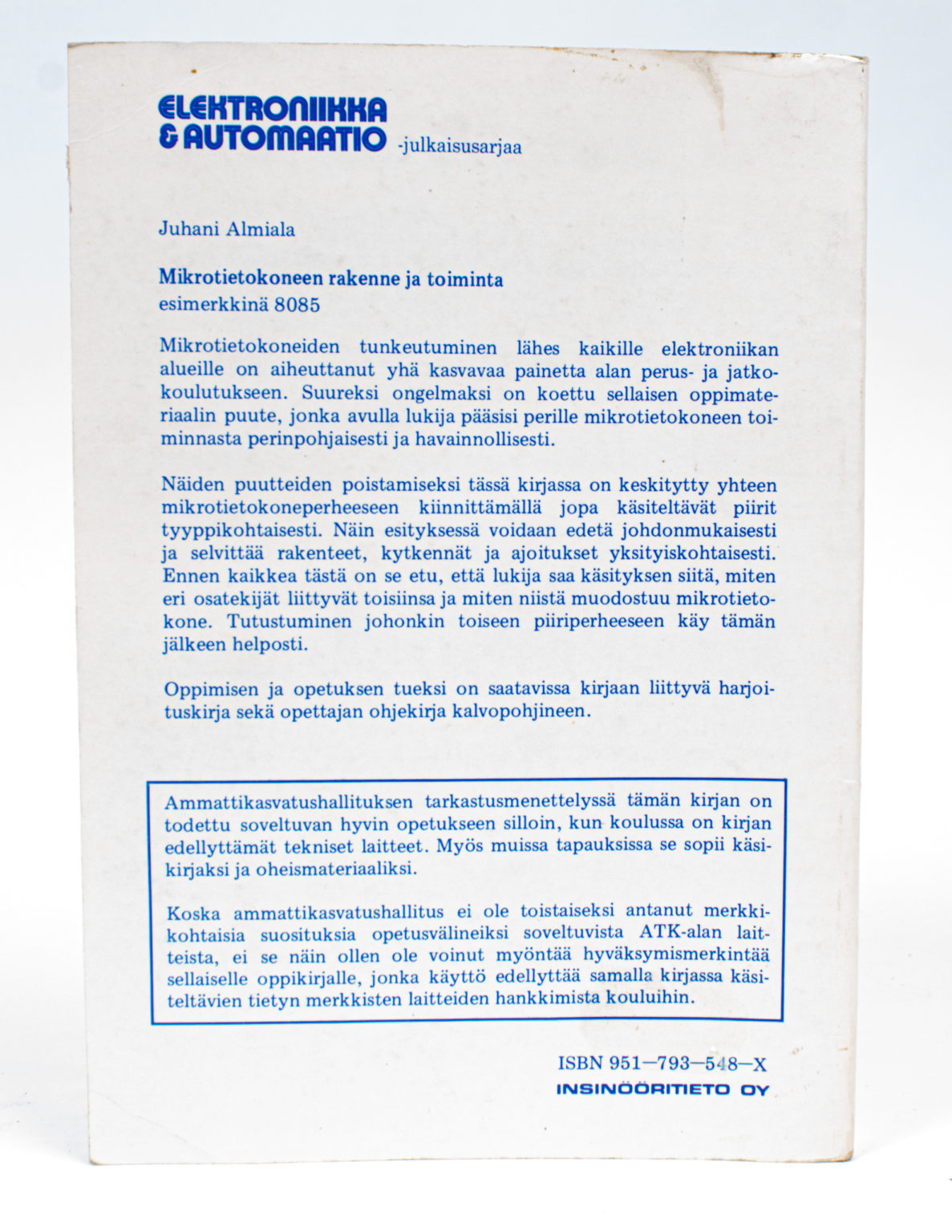 Mikrotietokoneen rakenne ja toiminta : esimerkkinä 8085 - Juhani Almiala - Image 2