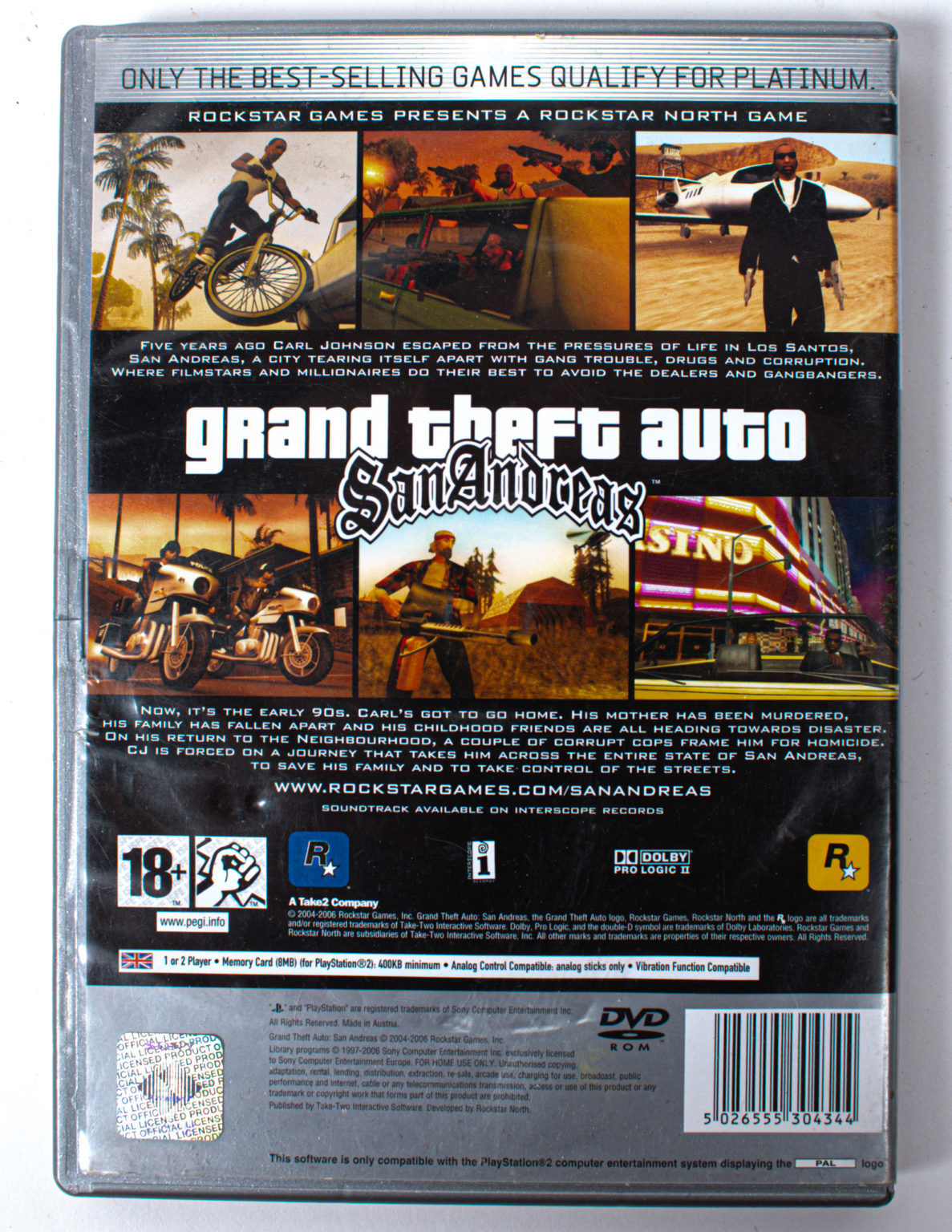 Grand Theft Auto: San Andreas -PS 2 peli - Image 2
