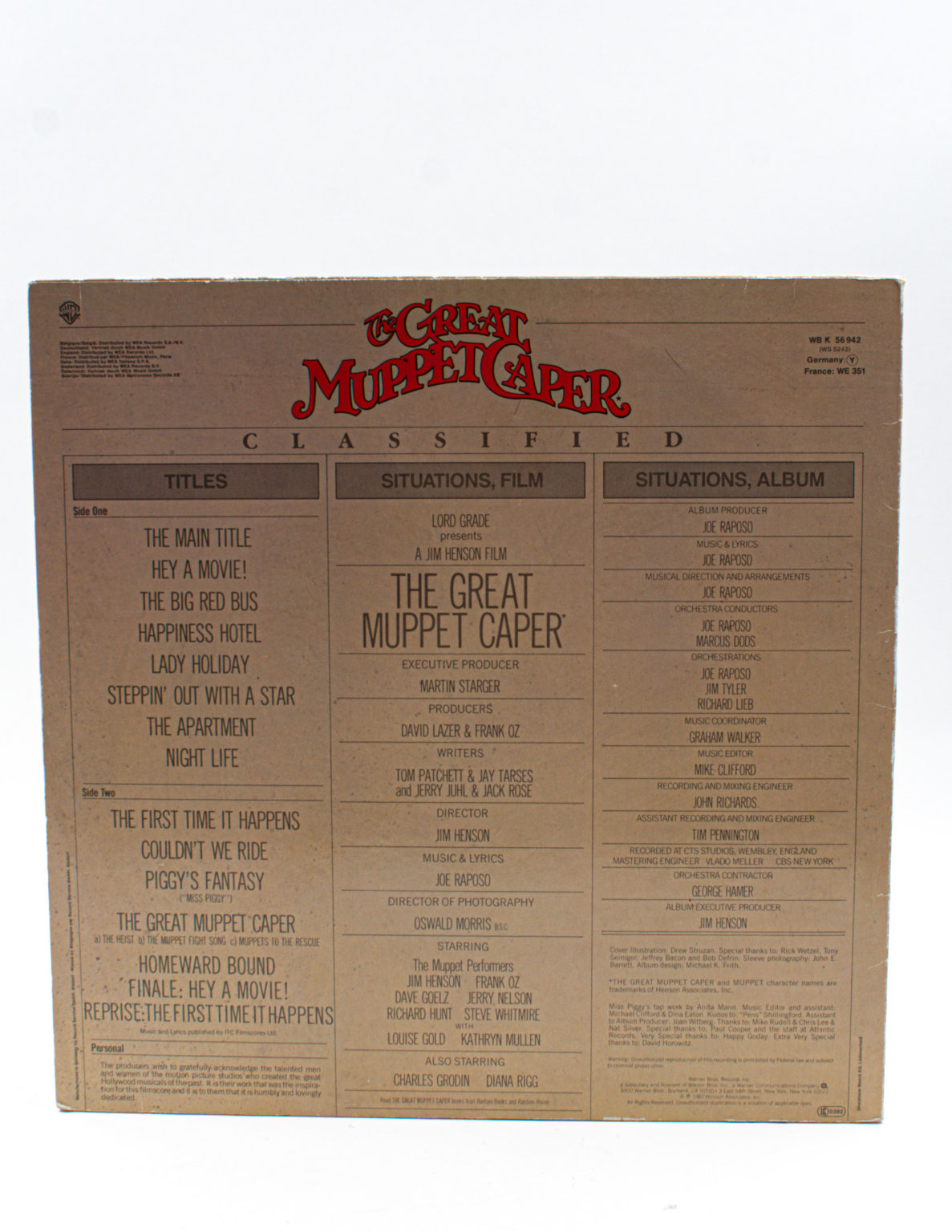 The Great Muppet Caper -LP - Image 2