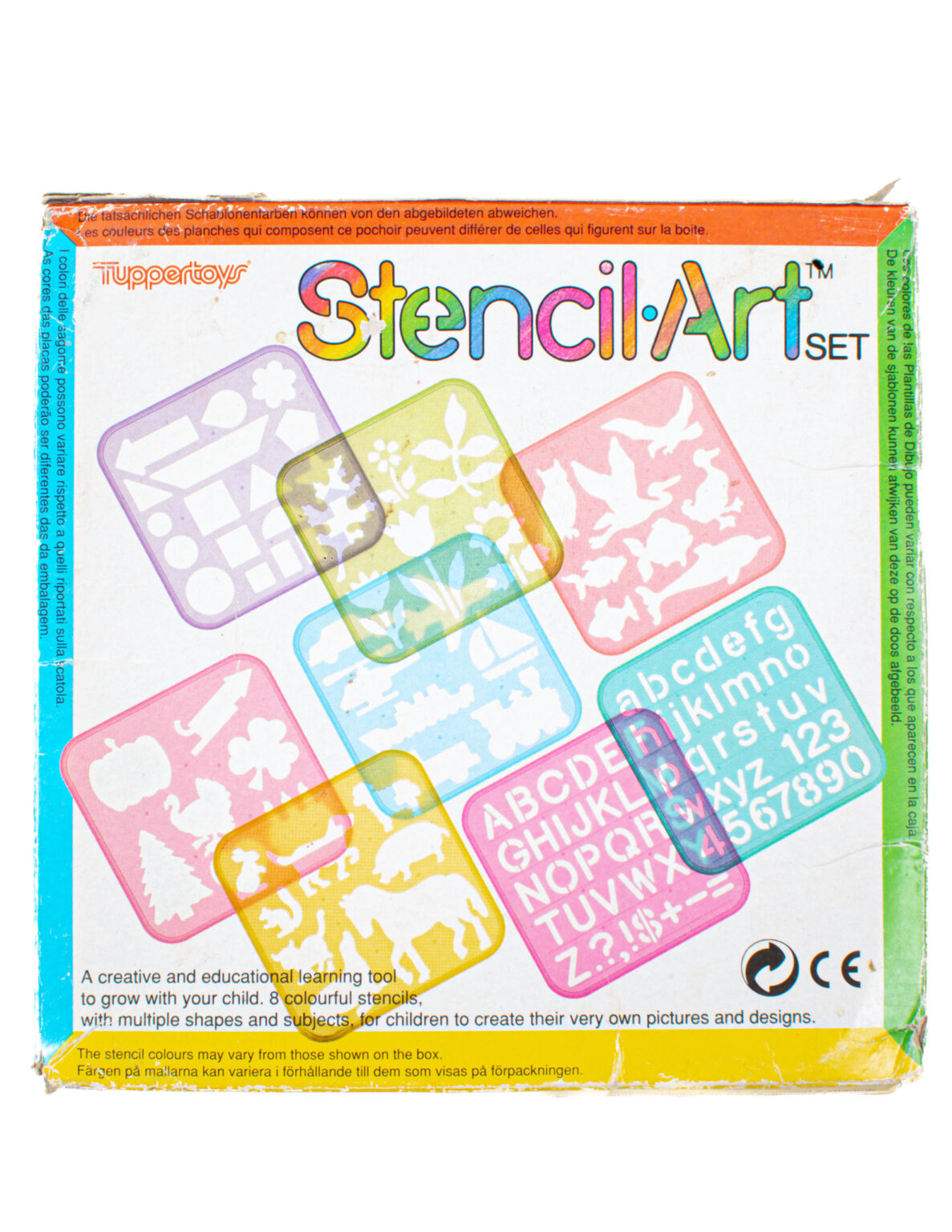 Stencil Art set Tuppertoys, Tupperware  Boxed vintage piirustuslevyt - Image 2
