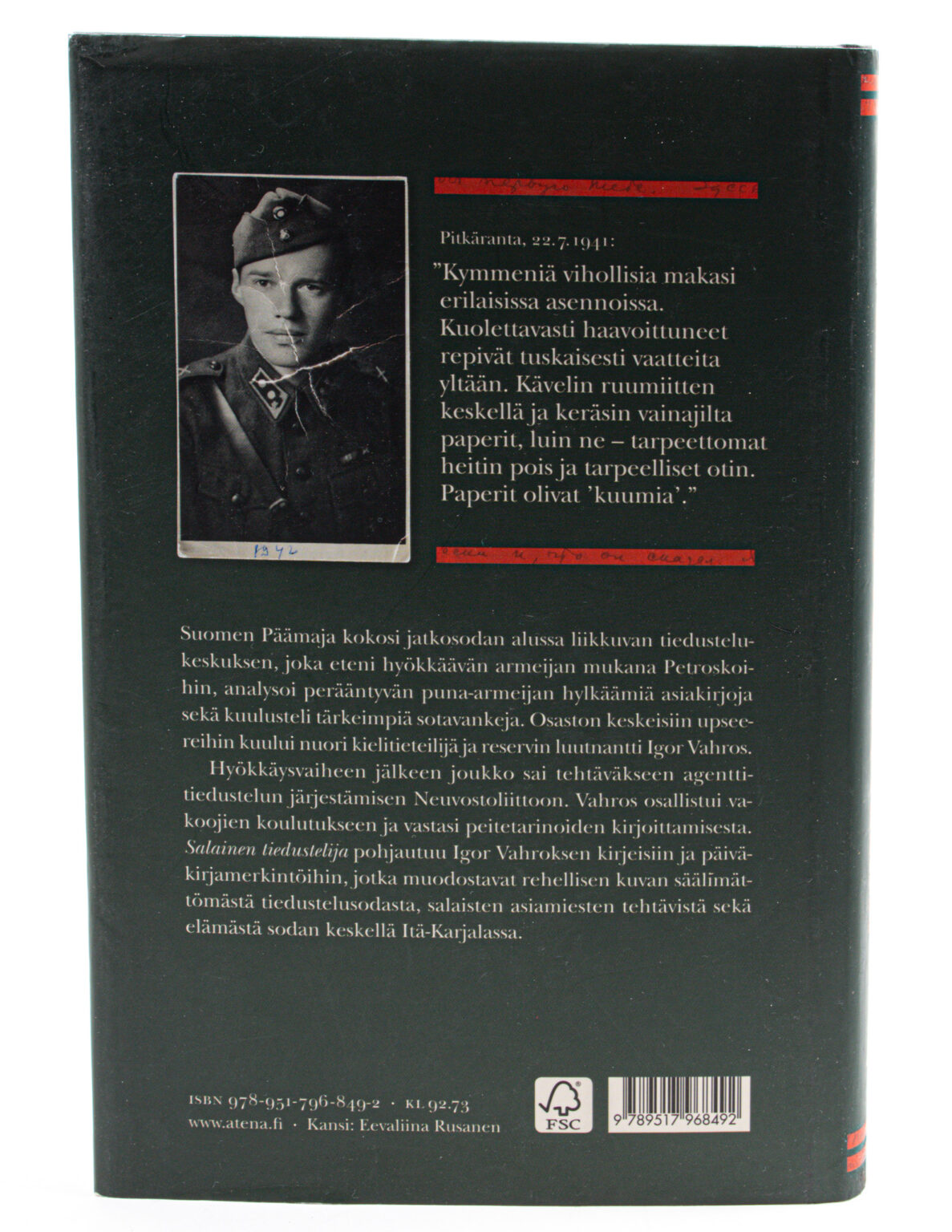 Salainen tiedustelija : suomalaisen vakoojaupseerin kirjeet 1940-44 - Mikko Porvali - Image 2