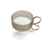 Iittala, tsaikka lasit pidikkeillä 5 kpl sekä yksi tsaikka pidike