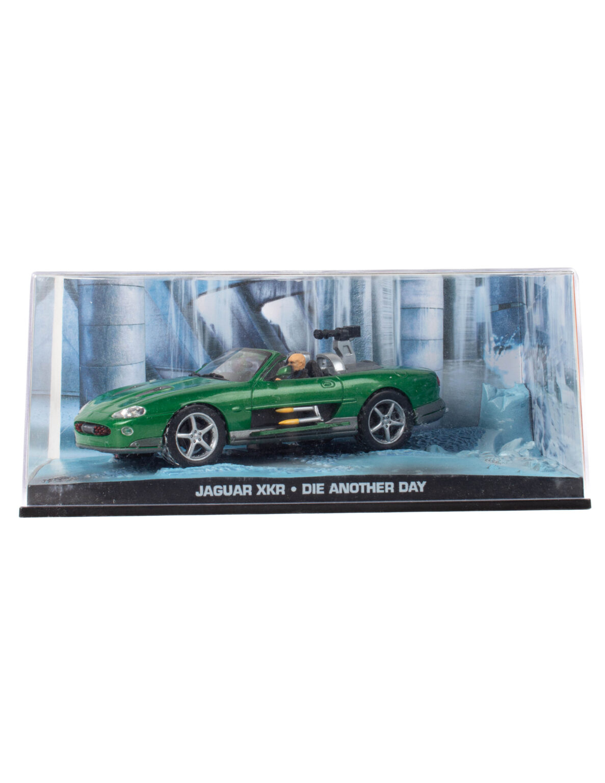 James Bondin autokokoelma nro 6 "Kuolema saa odottaa" - Jaguar XKR pienoismalli 1:43 sekä lehti