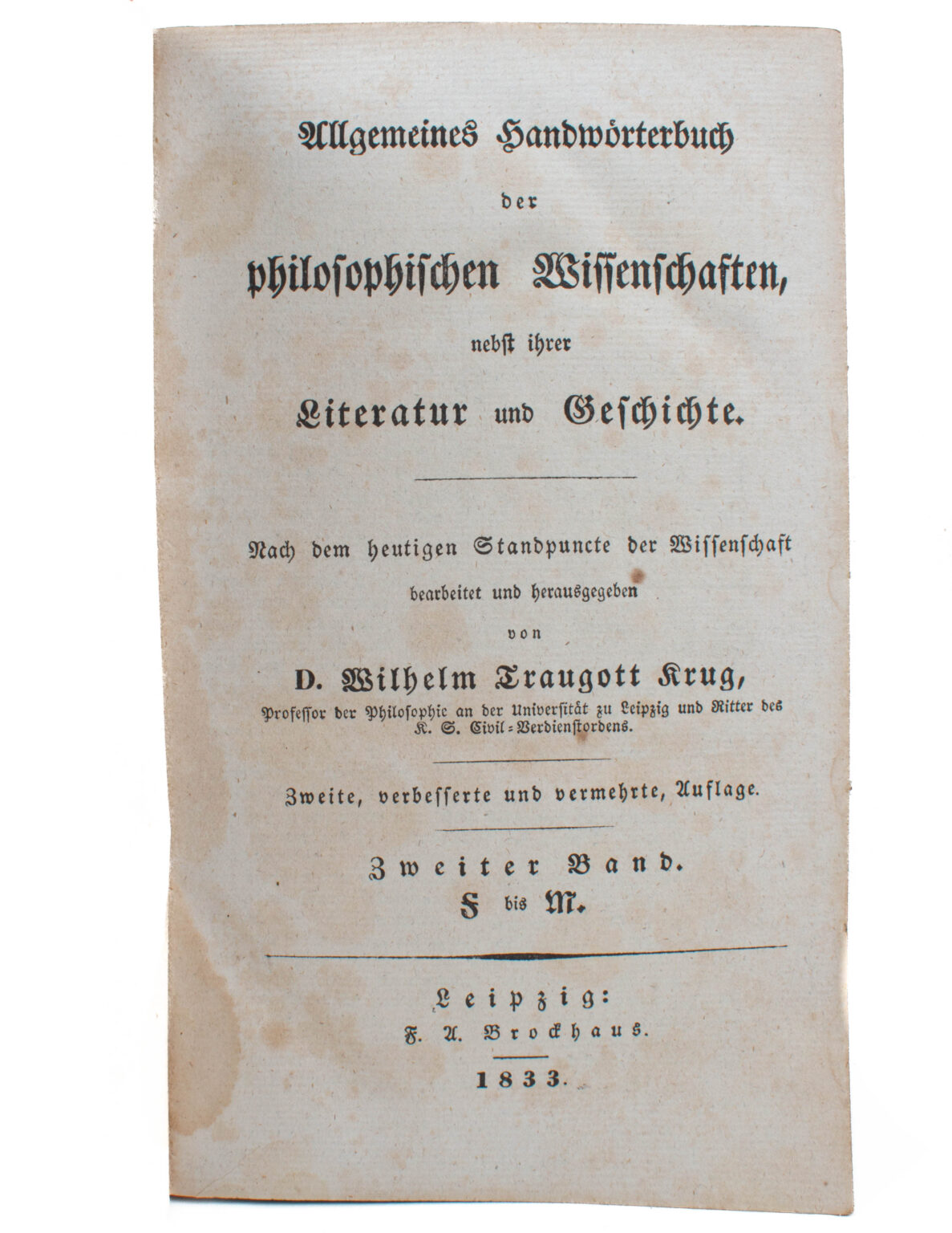 Vanha kirja - Krug's Encyklopädisch-Philosophisches - Image 2