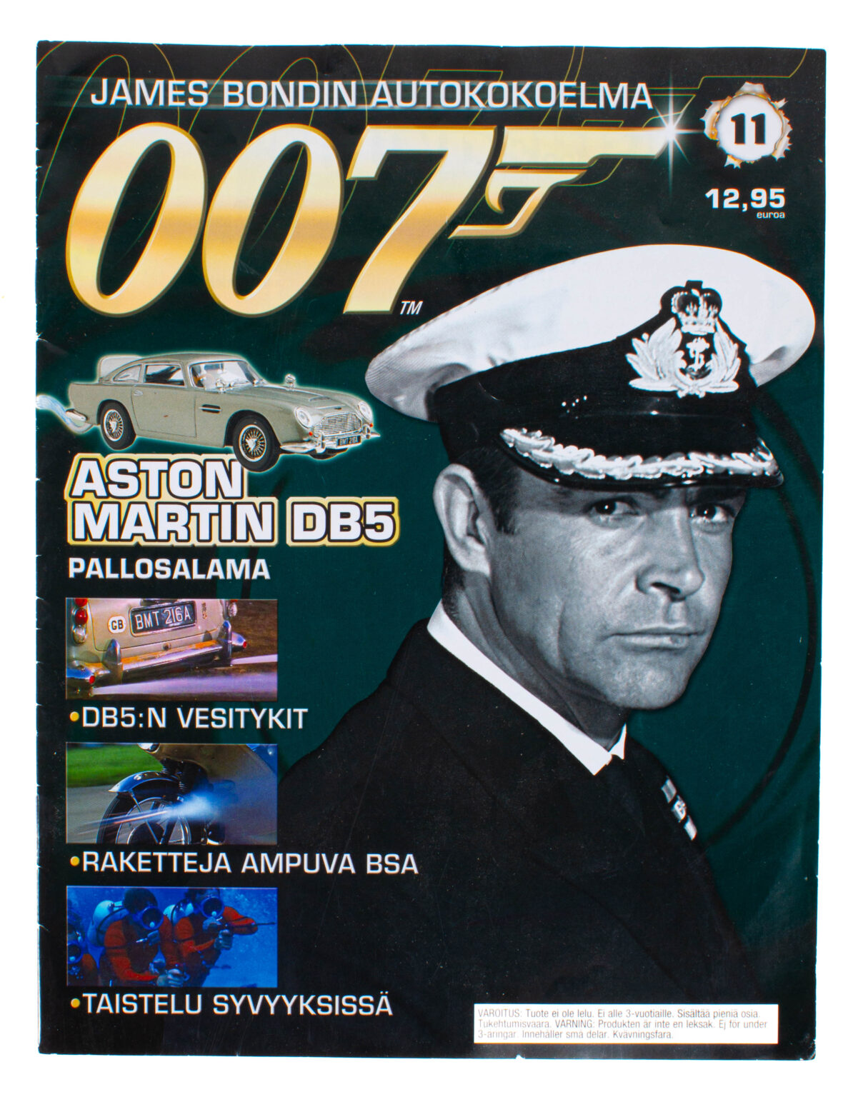 James Bondin autokokoelma nro 11 "Pallosalama". Aston Martin DB5 Pienoismalli mittakaava 1/43 ja lehti - Image 2