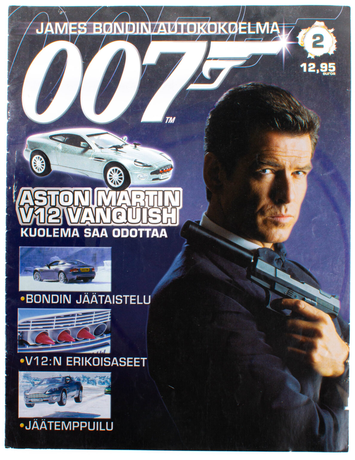 James Bondin autokokoelma Nro. 2.  "Kuolema saa odottaa" Aston martin V12 Vanquish 1:43 keräilyauto + lehti - Image 2