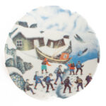 Arabia "Suomalaiset valaita katsomassa" Seinälautanen