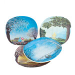 Arabia seinälautaset 4kpl, '_____tunnelmia'