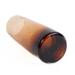 Vintage ruskea juomalasi, 15 cm.